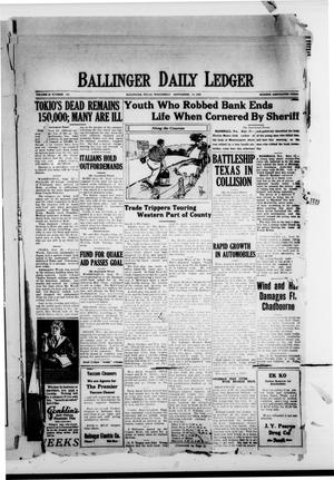 Ballinger Daily Ledger (Ballinger, Tex.), Vol. 18, No. 131, Ed. 1 Wednesday, September 12, 1923