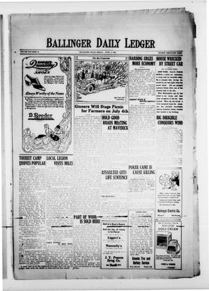 Ballinger Daily Ledger (Ballinger, Tex.), Vol. 18, No. 49, Ed. 1 Friday, June 8, 1923