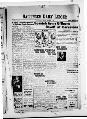 Ballinger Daily Ledger (Ballinger, Tex.), Vol. 18, No. 132, Ed. 1 Thursday, September 13, 1923