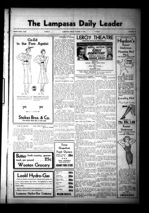 The Lampasas Daily Leader (Lampasas, Tex.), Vol. 33, No. 189, Ed. 1 Tuesday, October 13, 1936