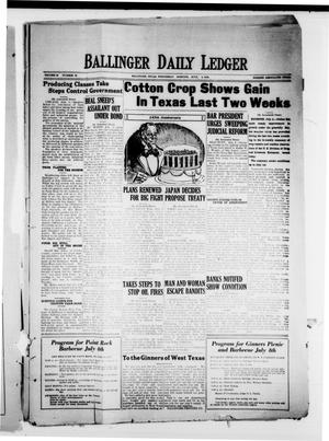 Ballinger Daily Ledger (Ballinger, Tex.), Vol. 18, No. 70, Ed. 1 Wednesday, July 4, 1923
