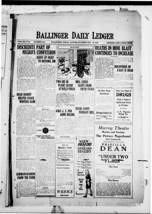 Ballinger Daily Ledger (Ballinger, Tex.), Vol. 17, No. 261, Ed. 1 Saturday, February 10, 1923