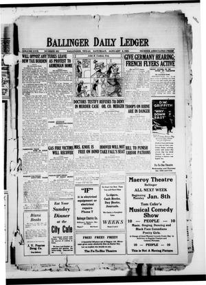 Ballinger Daily Ledger (Ballinger, Tex.), Vol. 17, No. 231, Ed. 1 Saturday, January 6, 1923