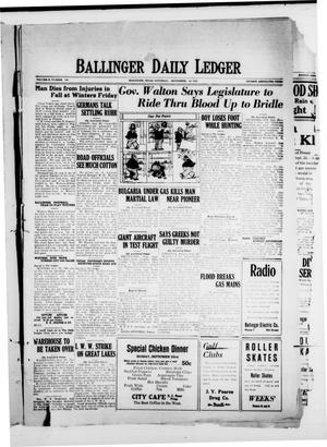 Ballinger Daily Ledger (Ballinger, Tex.), Vol. 18, No. 140, Ed. 1 Saturday, September 22, 1923