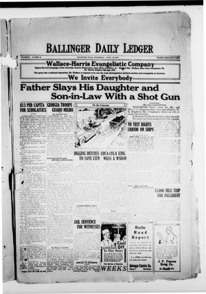 Ballinger Daily Ledger (Ballinger, Tex.), Vol. 18, No. 59, Ed. 1 Wednesday, June 20, 1923