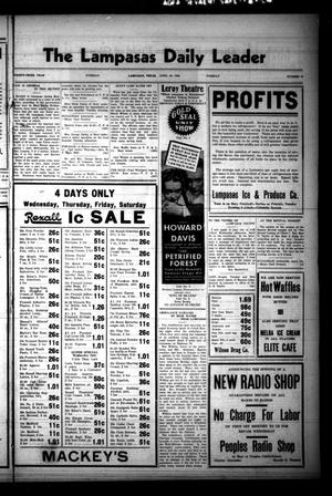 The Lampasas Daily Leader (Lampasas, Tex.), Vol. 33, No. 45, Ed. 1 Tuesday, April 28, 1936