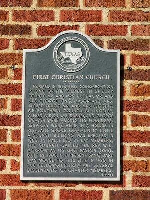 [Plaque on First Christian Church]