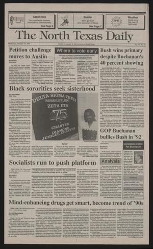The North Texas Daily (Denton, Tex.), Vol. 74, No. 76, Ed. 1 Wednesday, February 19, 1992