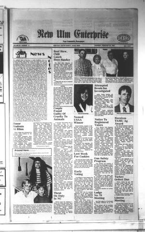 New Ulm Enterprise (New Ulm, Tex.), Vol. 82, No. 17, Ed. 1 Thursday, February 20, 1992
