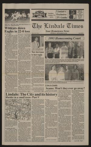Primary view of object titled 'The Lindale Times (Lindale, Tex.), Vol. 3, No. 6, Ed. 1 Thursday, September 30, 1993'.