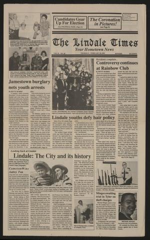 Primary view of object titled 'The Lindale Times (Lindale, Tex.), Vol. 2, No. 28, Ed. 1 Thursday, February 20, 1992'.