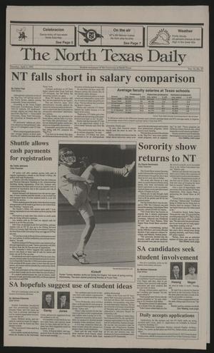 The North Texas Daily (Denton, Tex.), Vol. 74, No. 97, Ed. 1 Thursday, April 2, 1992