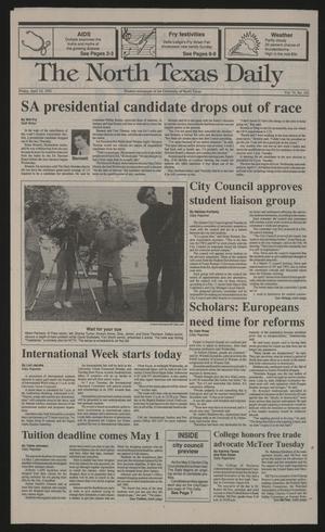 The North Texas Daily (Denton, Tex.), Vol. 74, No. 102, Ed. 1 Friday, April 10, 1992