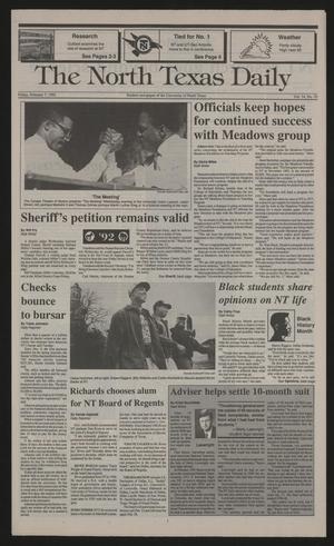The North Texas Daily (Denton, Tex.), Vol. 74, No. 70, Ed. 1 Friday, February 7, 1992