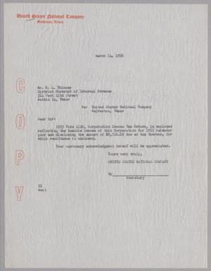 [Letter from R. I. Mehan to R. L. Phinney, March 14, 1956]