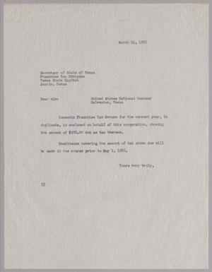 [Letter from Harris L. Kempner, March 14, 1955]