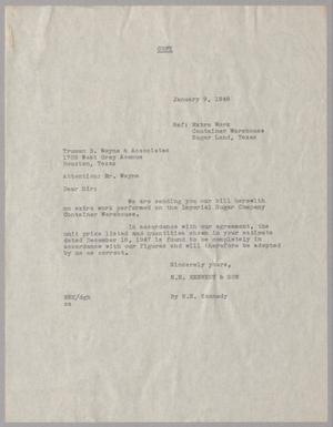 [Letter from N. E. Kennedy to Truman B. Wayne, January 9, 1948]