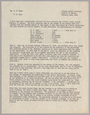 [Letter from R. E. Bagot to T. W. Dunn, February 24, 1956]