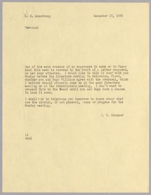 [Letter from I. H. Kempner to R. M. Armstrong, December 16, 1965]