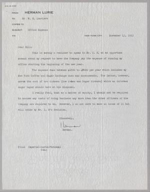 [Letter from Herman Lurie to W. H. Louviere, November 13, 1953]
