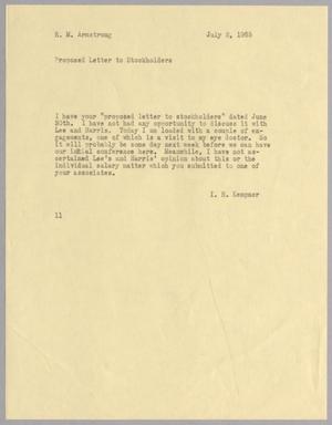 [Letter from I. H. Kempner to R. M. Armstrong, July 2, 1965]