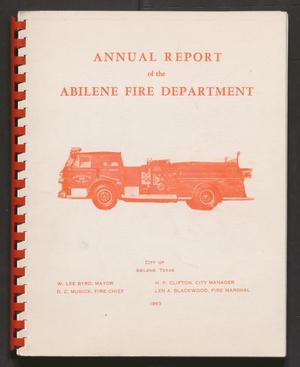 Primary view of object titled 'Abilene Fire Department Annual Report: 1963'.
