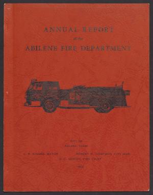 Primary view of object titled 'Abilene Fire Department Annual Report: 1962'.