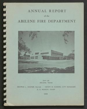 Abilene Fire Department Annual Report: 1959