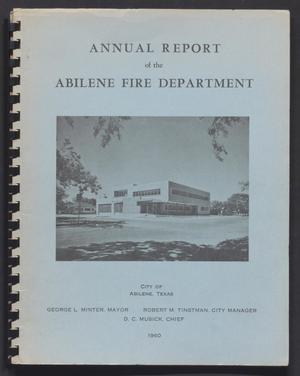 Primary view of object titled 'Abilene Fire Department Annual Report: 1960'.