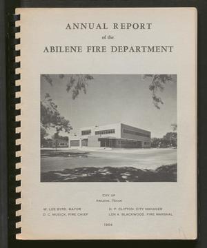 Primary view of object titled 'Abilene Fire Department Annual Report: 1964'.