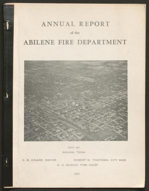 Abilene Fire Department Annual Report: 1961