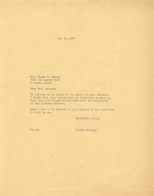 [Letter from Truett Latimer to Mrs. James H. Baccus, May 23, 1955]
