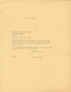 [Letter from Truett Latimer to Mr. and Mrs. W. H. Bostick, April 18, 1955]