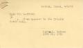 Letter: [Letter from Marka L. Barnes to Truett Latimer, April 4, 1955]