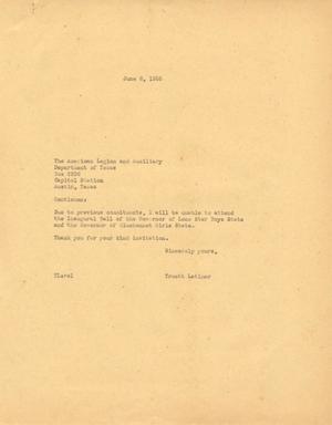 [Letter from Truett Latimer the American Legion and Auxiliary, June 6, 1955]