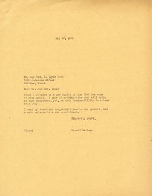 [Letter from Truett Latimer to Mr. and Mrs. L. Clyde Cook, May 30, 1955]