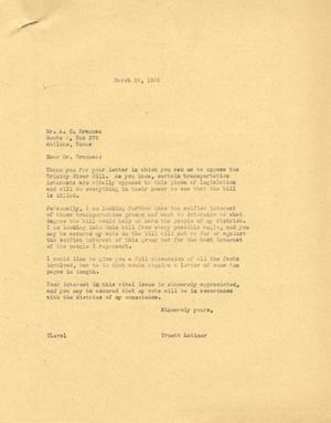 [Letter from Truett Latimer to A. C. Brannan, March 24, 1955]