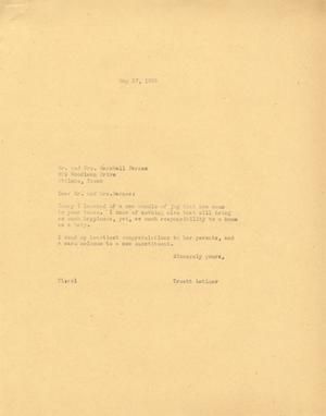 [Letter from Truett Latimer to Mr. and Mrs. Marshall Barnes, May 17, 1955]