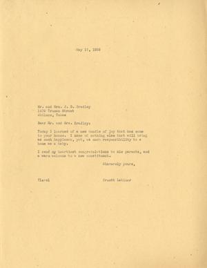 [Letter from Truett Latimer to Mr. and Mrs. J. D. Bradley, May 12, 1955]