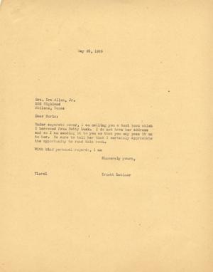 [Letter from Truett Latimer to Doris Allen, May 23, 1955]