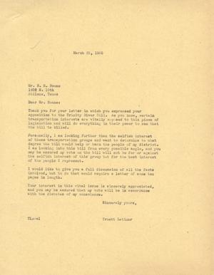[Letter from Truett Latimer to R. H. Boone, March 25, 1955]