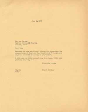 [Letter from Truett Latimer to Ben Barbee, June 1, 1955]