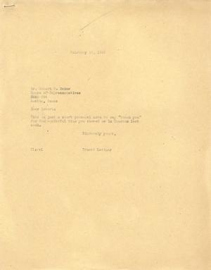 [Letter from Truett Latimer to Robert W. Baker, February 14, 1955] HSUL_1-06-03-005
