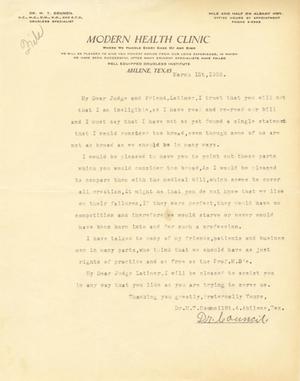 [Letter from M. T. Council to Truett Latimer, March 1, 1955]