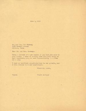 [Letter from Truett Latimer to Mr. and Mrs. Bob Caraway, June 1, 1955]