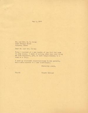 [Letter from Truett Latimer to Mr. and Mrs. M. B. Boren, May 2, 1955]
