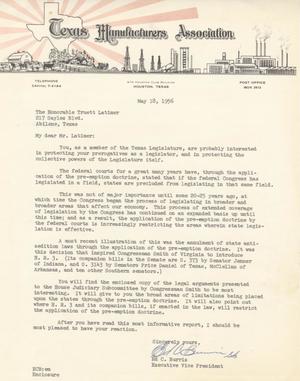 [Letter from Ed C. Burris to Truett Latimer, May 18, 1956]