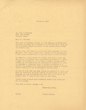 [Letter from Truett Latimer to John B. Blevins, March 31, 1955]