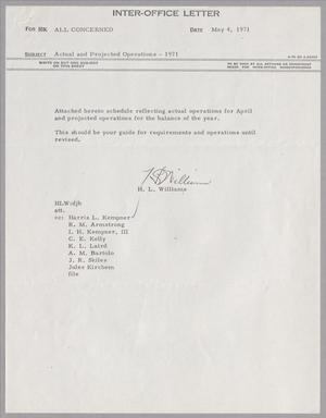[Letter From H. L. Williams to All Concerned, May 4, 1971]