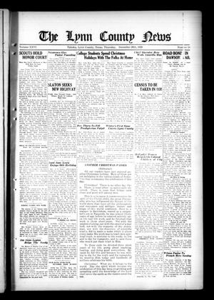 The Lynn County News (Tahoka, Tex.), Vol. 26, No. 18, Ed. 1 Thursday, December 26, 1929